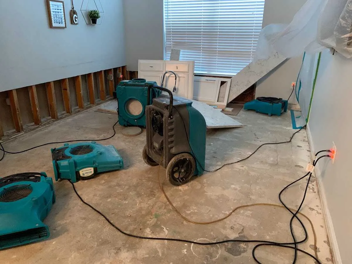 Dehumidifier in flood-cut room for Water Extraction & Removal in Thornbury